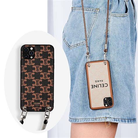 celine phone case with strap|celine iphone case.